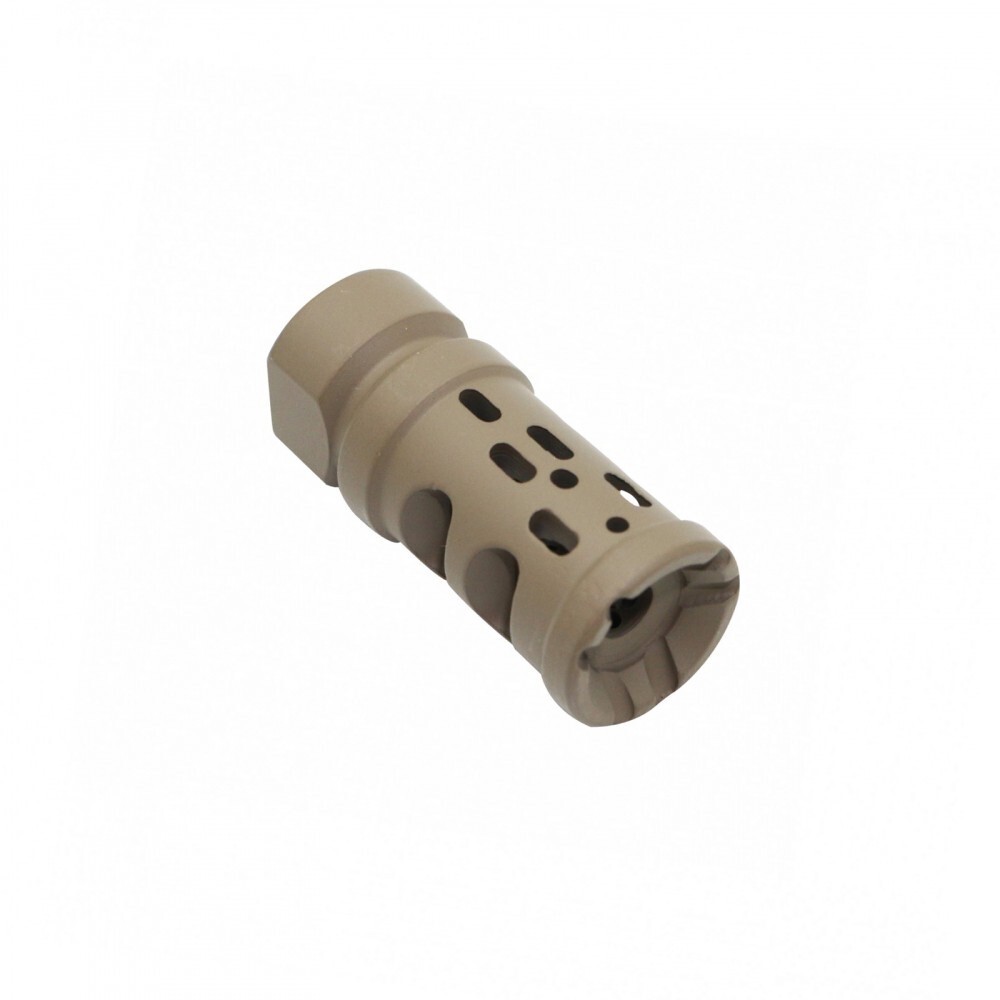 V Innovations Cerakote 1/2x28 FDE Compensator Muzzle Brake for 5.56 .223 .22lr