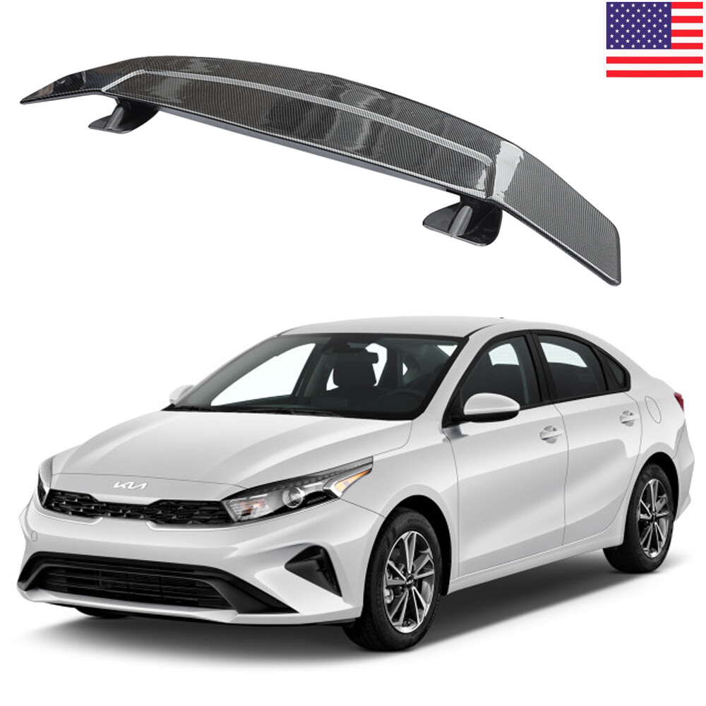 2010-2021 Kia Forte Carbon Fiber Rear Trunk Lip Spoiler Tail Wing
