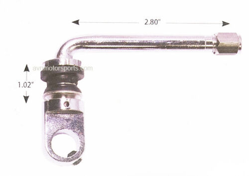 4x Chrome 2.8" TPMS Valve Stems 90 Degree Multi-Piece Wheels For Volk HRE Work - Picture 5 of 7