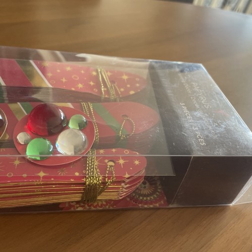 Papyrus Christmas Holiday Entertaining Decor Fans Box of 3 - Picture 5 of 10