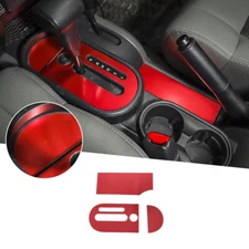 Central Gear Shifter Panel Cover Trim For Jeep Wrangler JK 2007-2010 Aluminum