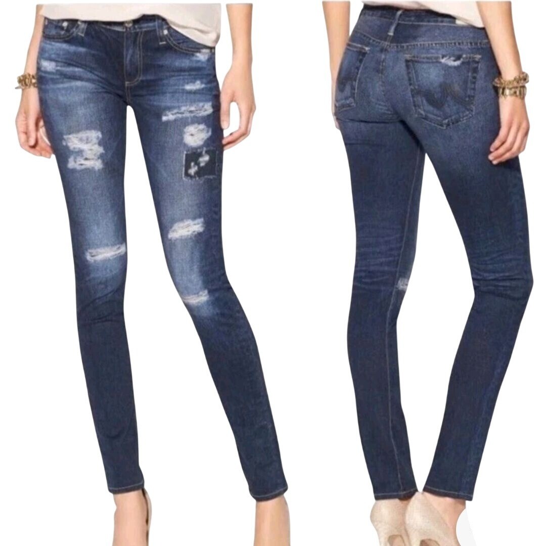 AG Adriano Goldschmied NWT Digital Luxe Denim Legging Jeans In Weber Size 28R thumbnail 4