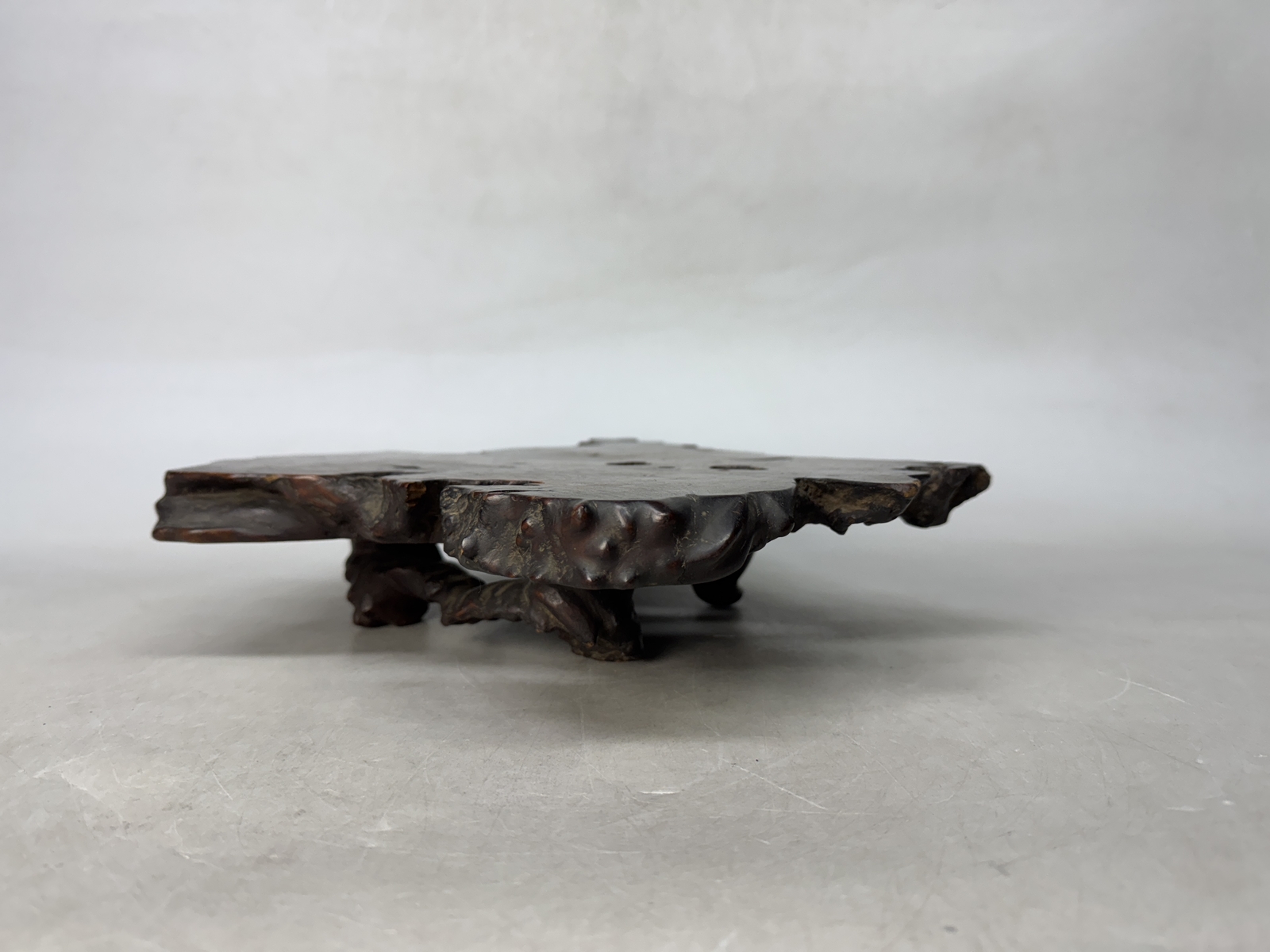 Y8986 FLOWER STAND wooden legs Tamamoku natural wood Japan antique ikebana decor