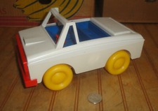 Vintage Hasbro Romper Room Weebles White Yellow Car 1972