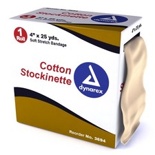 Dynarex Quality Orthopedic Cotton Stockinette 4" x 25 yds  3694, 20 OFF 