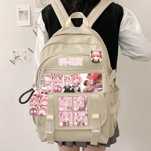 Anime SPY×FAMILY Anya Forger Cosplay School Bag Travel Backpack BookBag Rucksack - Picture 6 of 13