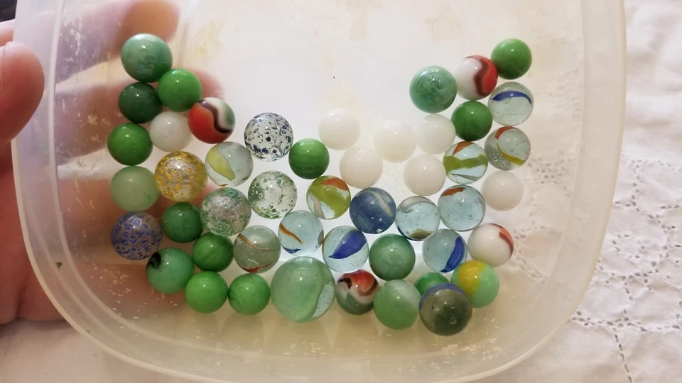 Lote Colección Mármol Vintage Christensen Akro Ágata Moonies Vitro Años 30 - 1970 Foto 3 de 4