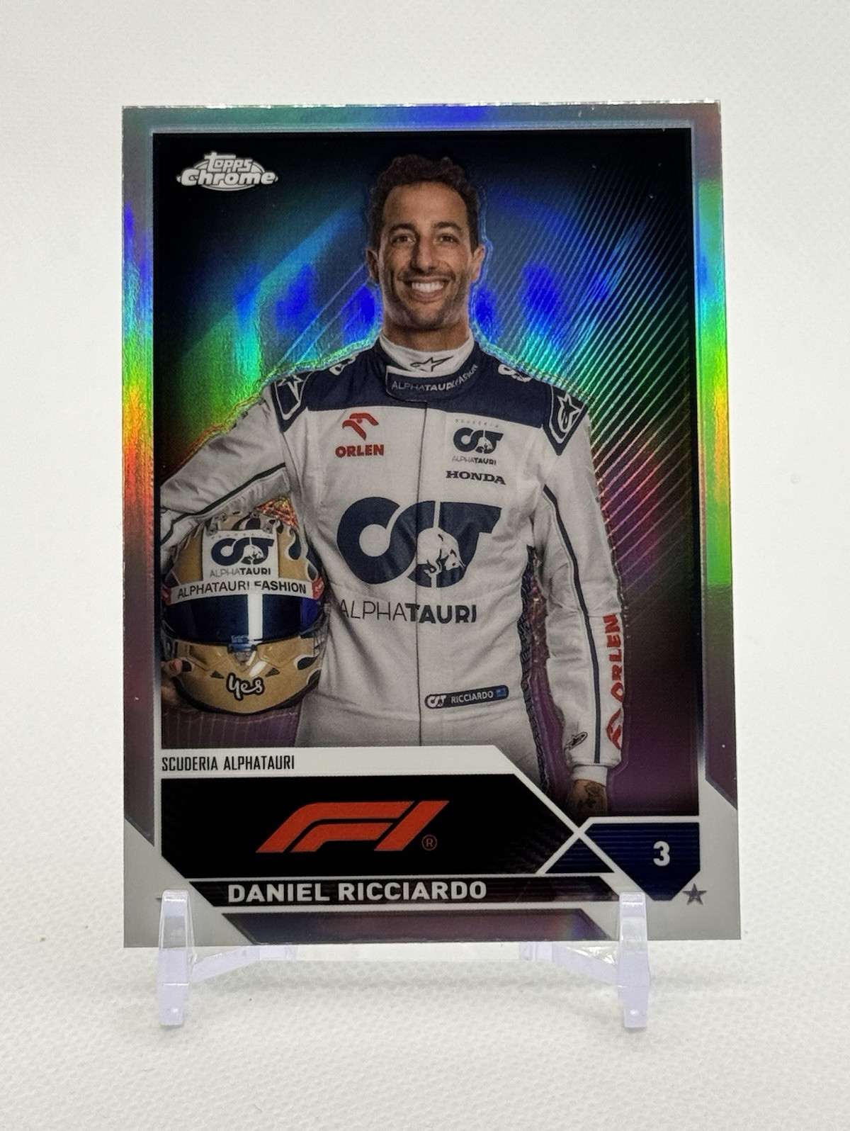 Topps Chrome Formula 1 2023 F1 Drivers Daniel Ricciardo AlphaTauri #69 Refractor