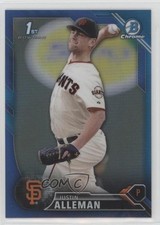 2016 Bowman Draft Chrome Picks Blue Refractor 109/150 Justin Alleman #BDC-71 6w8