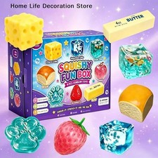 8-Piece Set Mystery Squishy Box, Blind Box Malt Sugar Stress Relief Toys USA