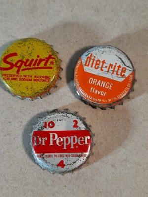Vintage Cork Bottle Soda Caps Dr.  Pepper  Squirt Diet Rite Benton Harbor, MI