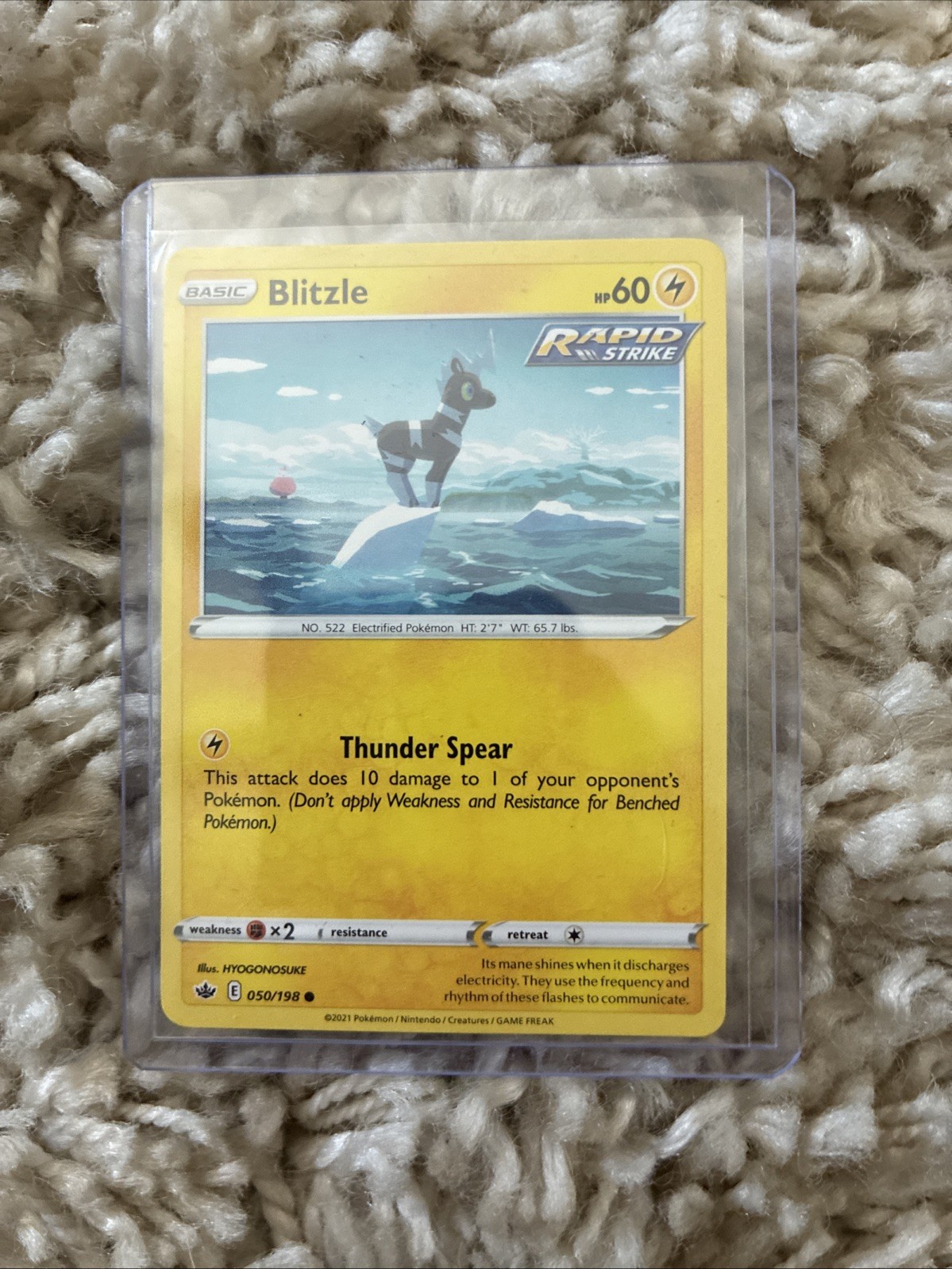 Pokemon Blitzle Card 2020 50/198 Mint 