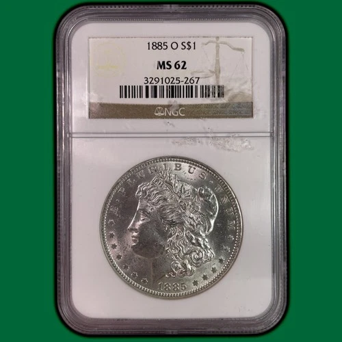 1885-O Morgan Dollar NGC MS62 Mint State Coin #38907