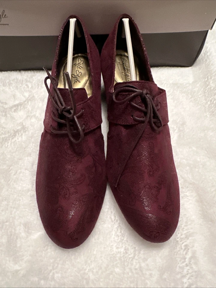 Vestido Gretel Soft Style by Hush Puppies para mujer rojo borgoña EE. UU. 10 NUEVO EN CAJA Foto 3 de 4