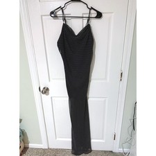 Urban Outfitters Black Polka Dot Maxi Dress Womens Size M Spaghetti Strap