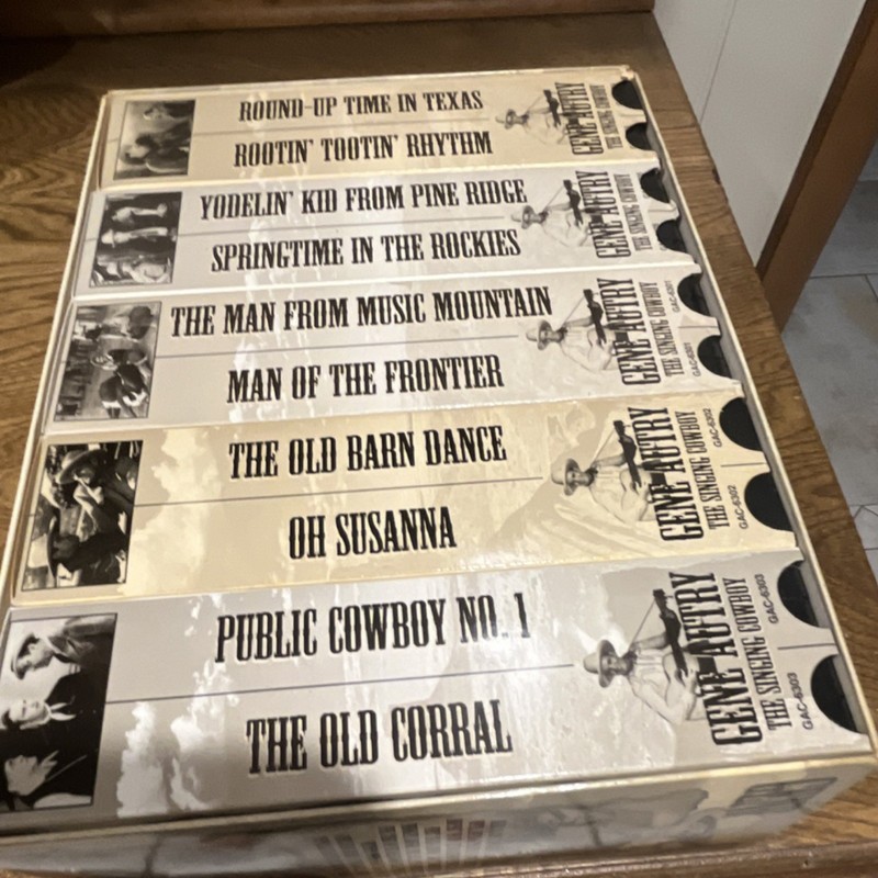 Gene Autry The Singing Cowboy Collection VHS Box Set Western 1995 Gene Autry