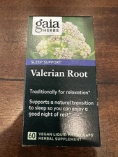 Gaia Herbs Valerian Root - Natural Sleep Support - Exp  9/2027
