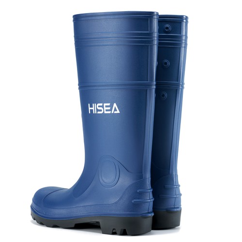 HISEA Men's Rain Boots w/Steel Shank Waterproof Garden Fishing Outdoor Work Boot - Picture 49 of 51