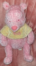 Disney Fuzzy Pink "Winnie-The-Pooh" w/Pink Eyes Large Plush 