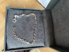 Astley Clarke Black Onyx And Sterling Silver Tennis Bracelet rare 