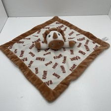 Baby Security Blanket Brown Dinosaur Triceratops Rawr