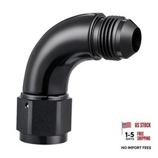 Female to Male Full Flow Swivel Coupler Union Fitting Adapter 8AN 90 Degree