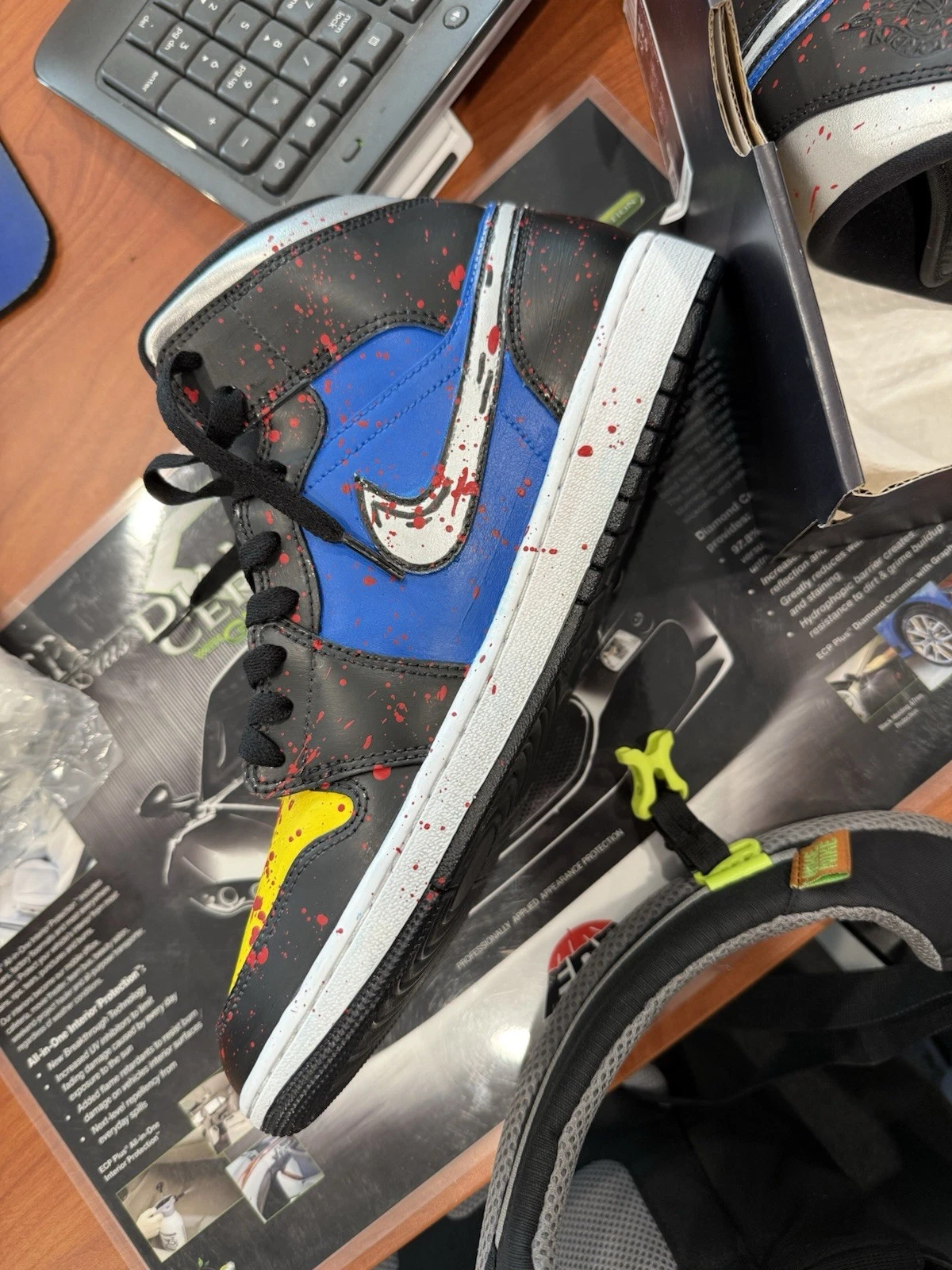 Wolverine Jordan dipinto personalizzato anni 1 taglia 10 5