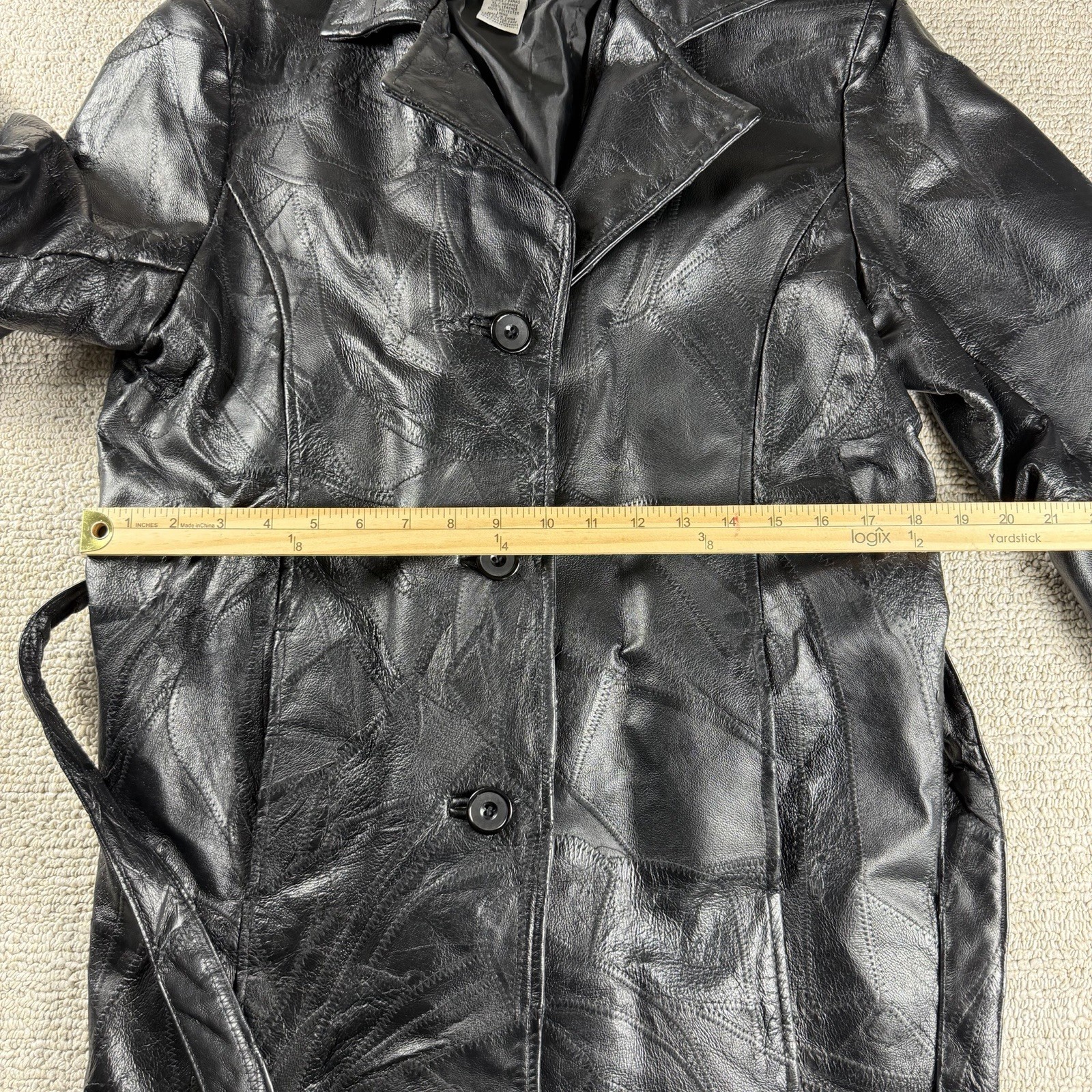 White Stag Patchwork Leather Jacket Black Women's… - image 3