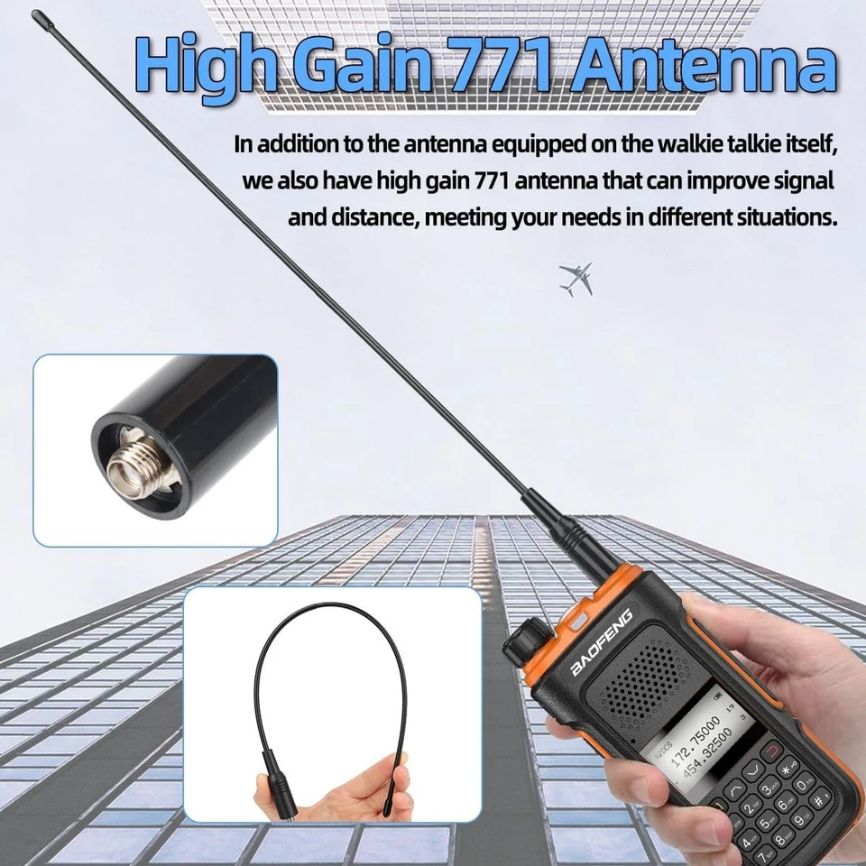 Juego de 2 auriculares walkie talkie de largo alcance 50 millas de carga de radio bidireccional impermeables Foto 3 de 4