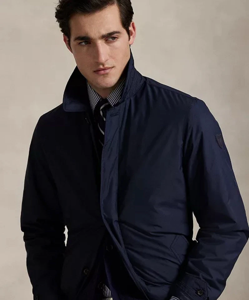 Polo Ralph Lauren Packable Walking Trench Coat Men Size 2XL Jacket Navy Blue - Image 4 of 4