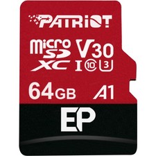 Patriot EP 64 GB microSDXC, Speicherkarte, schwarz