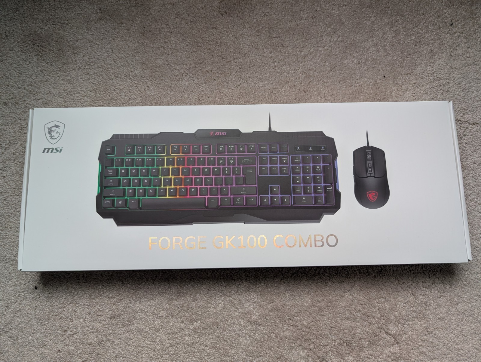Open Box: MSI Forge GK100 Combo ? Gaming RGB Keyboard And Mo