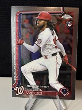 2025 Topps Update Series Chrome - James Wood (RC) #USC95 MLB Debut