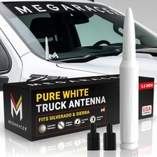 Gloss White 50 Cal Bullet Antenna for Chevy Silverado  GMC Sierra 1500 2500 ...