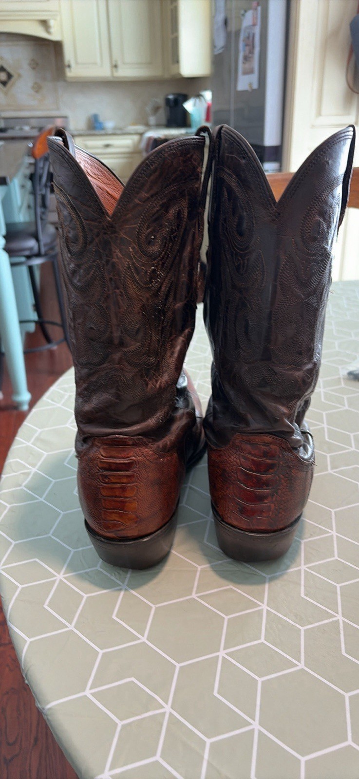 Lucchese ostrich Mens 12 EECowboy Western Boots B… - image 2