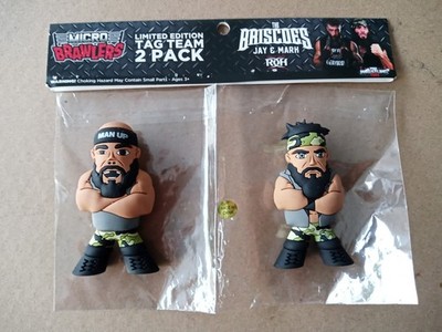 Micro Brawlers  JAY  MARK  BRISCOE BROTHERS  Loose  With  Plastic and Card