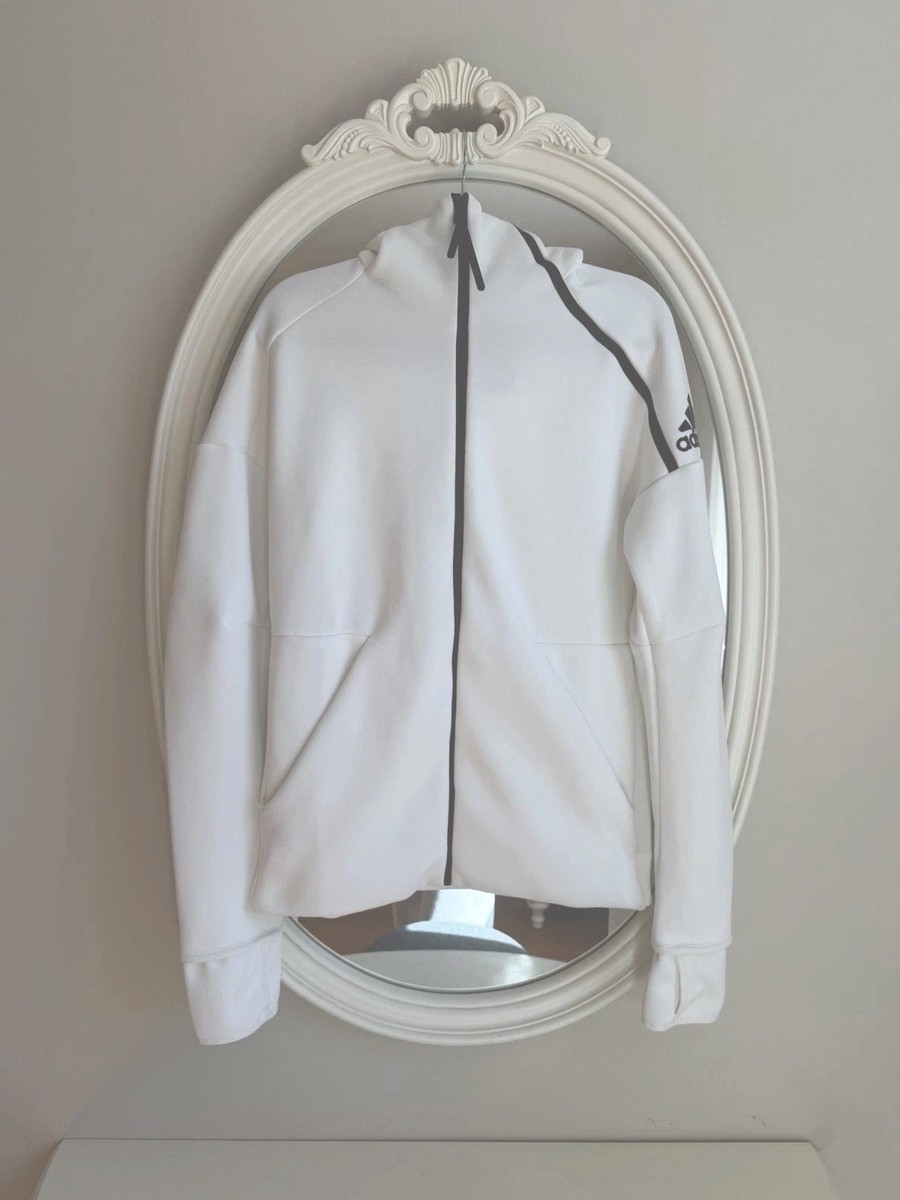 Adidas ZNE Hoodie 3.0 Retro Full Zip White Black Jacket CY9903