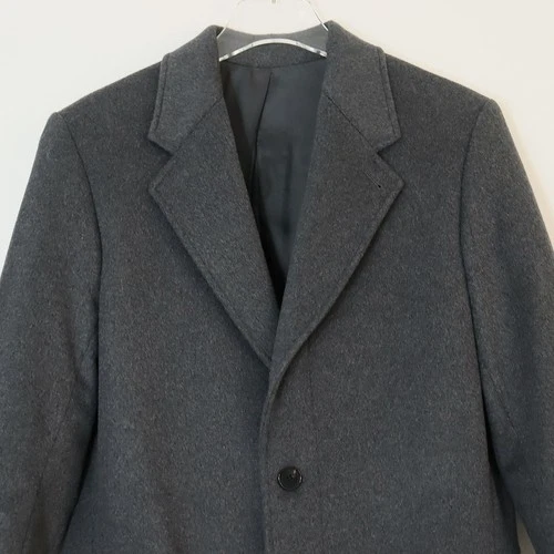 NWOT Mens Cashmere Blend Overcoat XS Dark Gray Coat Calvin Klein Studio Topcoat image 9