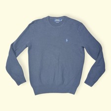 Polo Ralph Lauren Pima Cotton Crewneck Sweater Men  s Small Navy Blue