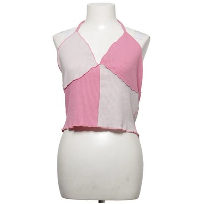 Primark, Neckholder Top, Größe: XL, Pink/Grau/Mehrfarbig, Rippenstrick #Ct7