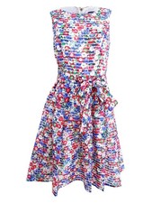 Tommy Hilfiger Women's Shadow-Stripe Fit & Flare Dress
