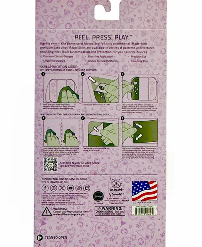 Skins Kuromi Purple Razer para Nintendo Switch OLED (2021) Premium Wraps NUEVO - Imagen 12 de 13