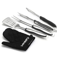 Cuisinart 3-Teiliges Grillbesteck-Set + Handschuh – Schwarz