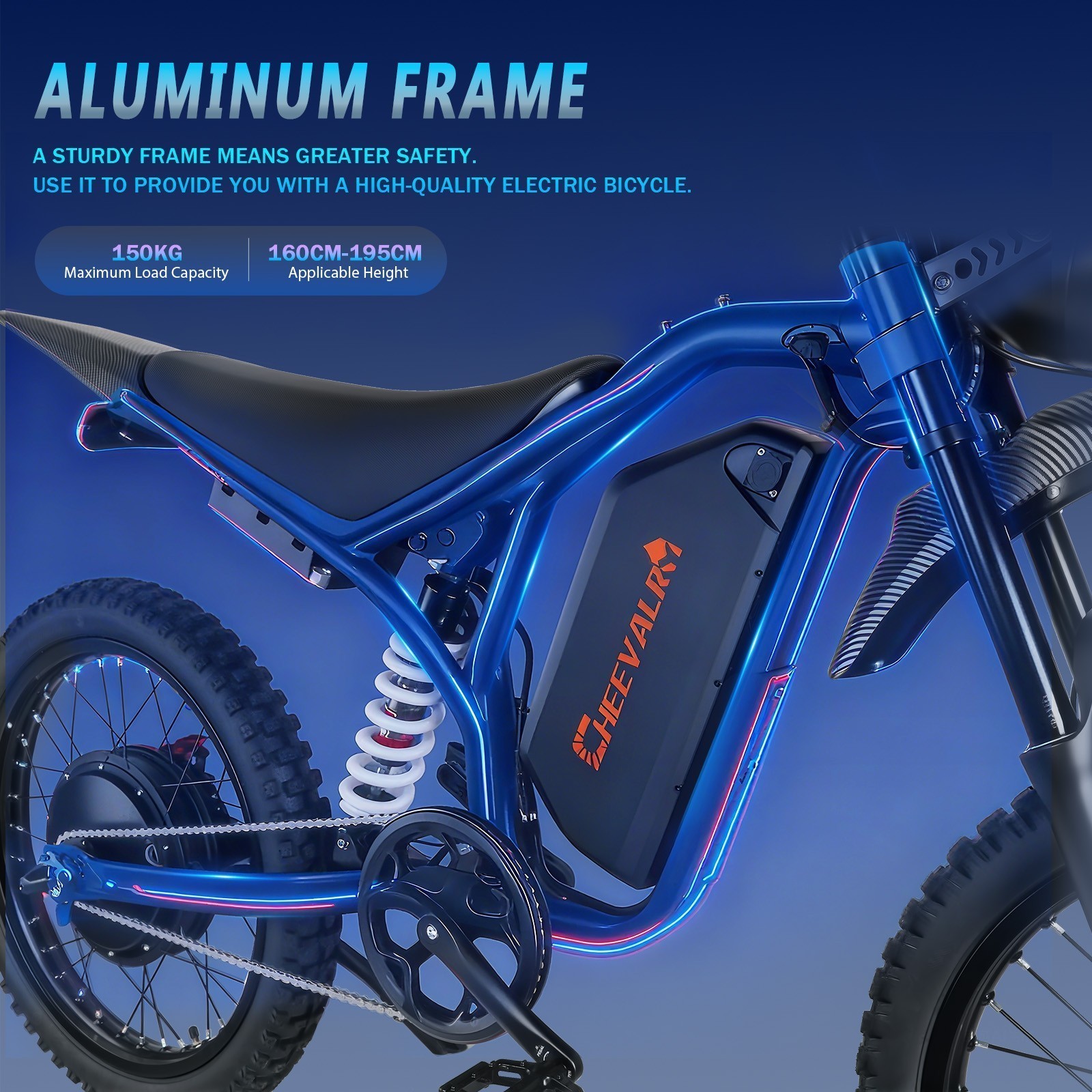 6000W Electric Dirt Bike E-Motorcycles 60V 32Ah 20" E-MoutainBike w/NFC 45MPH US