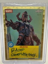 Marketplace image: 2025 Topps Marvel Studios Galactus Ralph Ineson Auto Superfractor 1/1