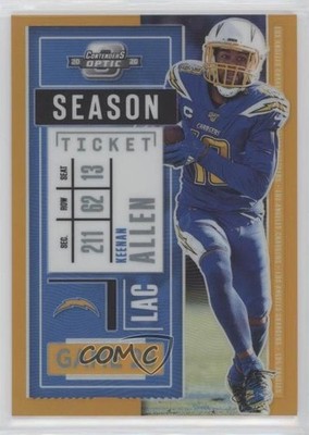 2020 Panini Contenders Optic Season Ticket Orange Prizm 24/50 Keenan Allen n0c