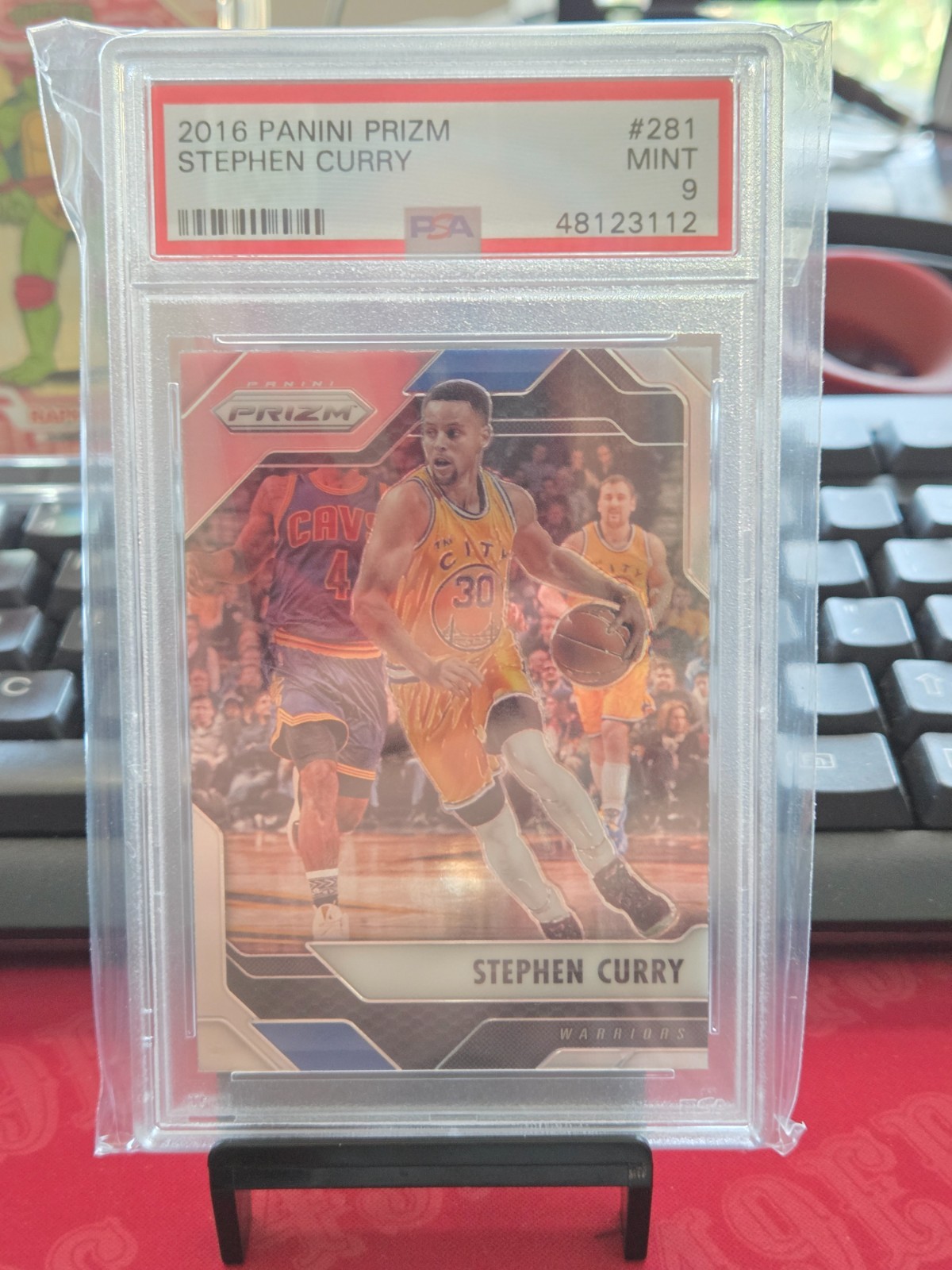 2016 PANINI PRIZM #281 STEPHEN CURRY PSA 9 MINT