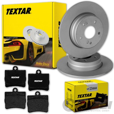 TEXTAR BREMSSCHEIBEN 258mm + BELÄGE HINTEN passend für MERCEDES C-KLASSE W202