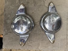 Car Parts 2 x Chrome Vintage Original Jaguar Wire Wheel Knock Off Spinners 52mm