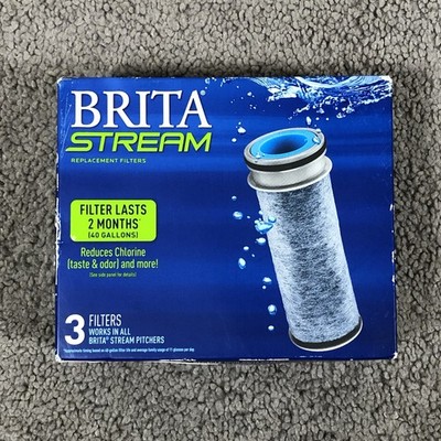 Brita Filters Stream Pitcher Water Filter 3-Pack Sealed